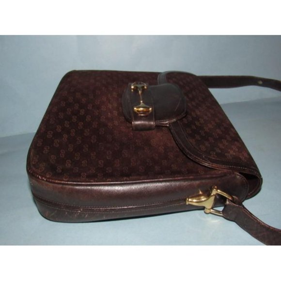 Gucci Brown Micro Guccissima Suede & Leather 1955 Horsebit Bag - Picture 7 of 12